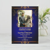 Indiase hindoe verloving ceremonië koppel foto kaart (Staand voorkant)