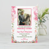 Indiase hindoe verloving ceremonië koppel foto kaart (Staand voorkant)