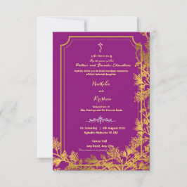 Indiase hindoei-huwelijksuitnodiging Ganesha Kaart