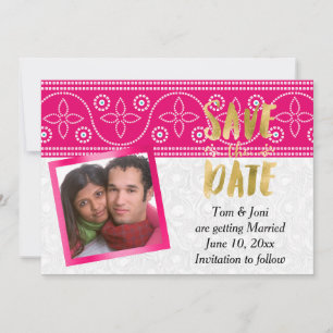 Indiase hindoeistische bruiloftsfoto save the date