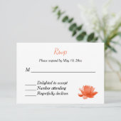 Indiase hindoeïstische trouwkaart RSVP (Staand voorkant)