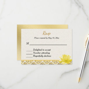 Indiase hindoeistische trouwkaart RSVP Kaartje