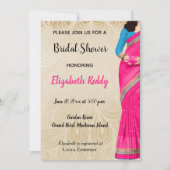 Indiase Hindu bruids douche uitnodiging (Voorkant)