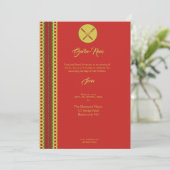 Indiase Hindu Ganesh bruiloft nodigen Garba Mehndi Kaart (Staand voorkant)