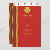 Indiase Hindu Ganesh bruiloft nodigen Garba Mehndi Kaart (Voorkant / Achterkant)