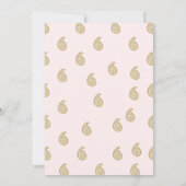 Indiase Hindu Pauw Huwelijksuitnodiging Kaart (Achterkant)