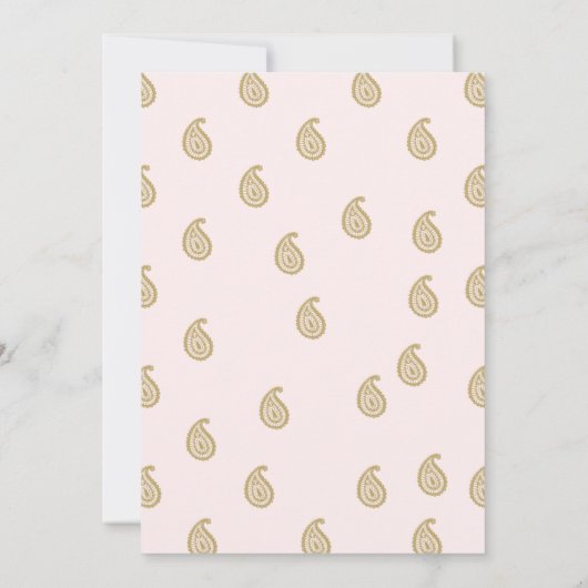 Indiase Hindu Pauw Huwelijksuitnodiging Kaart (Achterkant)