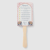 Indiase Hindu Saptapadi Trouwprogramma Fan Handwaaier (Achterkant)