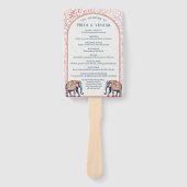 Indiase Hindu Saptapadi Trouwprogramma Fan Handwaaier (Voorkant)