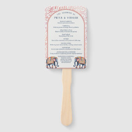 Indiase Hindu Saptapadi Trouwprogramma Fan Handwaaier