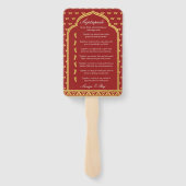 Indiase Hindu Saptapadi Trouwprogramma Fan Handwaaier (Achterkant)