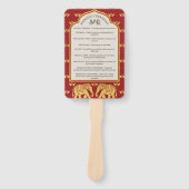 Indiase Hindu Saptapadi Trouwprogramma Fan Handwaaier (Voorkant)