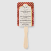 Indiase Hindu Saptapadi Trouwprogramma Fan Handwaaier (Voorkant)