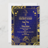 Indiase Hindu Verloving Ceremonie Gouden Elementen Kaart (Voorkant)