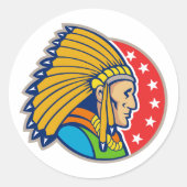 Indiase hoofd Stickers (Voorkant)