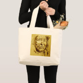 Indiase hoofdpotlood schets grote tote bag (Voorkant (product))