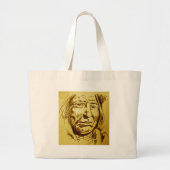 Indiase hoofdpotlood schets grote tote bag (Voorkant)