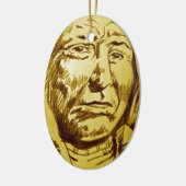 Indiase hoofdpotlood schets keramisch ornament (Links)