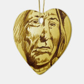 Indiase hoofdpotlood schets keramisch ornament (Links)