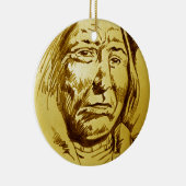 Indiase hoofdpotlood schets keramisch ornament (Rechts)