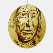 Indiase hoofdpotlood schets keramisch ornament (Links)