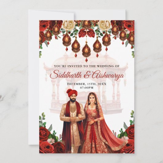 Indiase huwelijksceremonie Roka Hindu Bollywood Kaart (Voorkant)