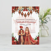 Indiase huwelijksceremonie Roka Hindu Bollywood Kaart (Staand voorkant)