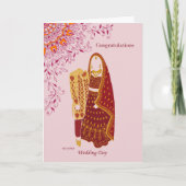 Indiase Huwelijksfelicitaties Kaart (Voorkant)