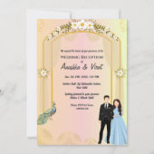 Indiase huwelijksreceptie kaart (Voorkant)