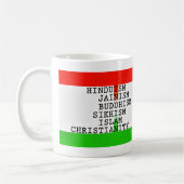 Indiase identiteitsreligies koffiemok (Links)