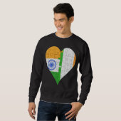 Indiase Ierse vlag hart Trui (Voorkant volledig)