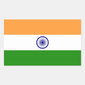 Indiase/Indiase vlag Rechthoekige Sticker
