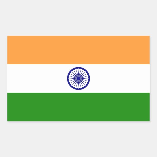Indiase/Indiase vlag Rechthoekige Sticker (Voorkant)