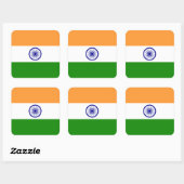 Indiase/Indiase vlag Vierkante Sticker (Vel)