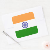 Indiase/Indiase vlag Vierkante Sticker (Envelop)