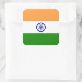 Indiase/Indiase vlag Vierkante Sticker (Tas)