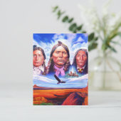 indiase inheemse amerikaanse chefs briefkaart (Staand voorkant)