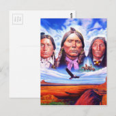 indiase inheemse amerikaanse chefs briefkaart (Voorkant / Achterkant)