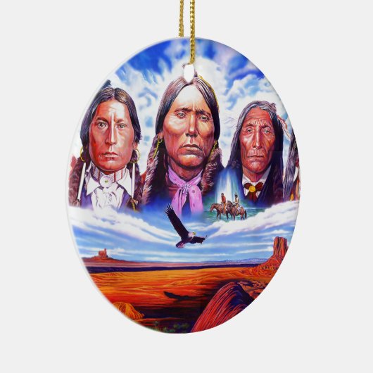 indiase inheemse amerikaanse chefs keramisch ornament (Rechts)