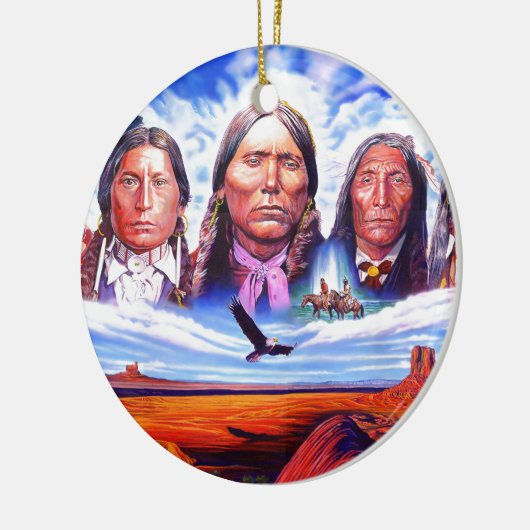 indiase inheemse amerikaanse chefs keramisch ornament (Links)