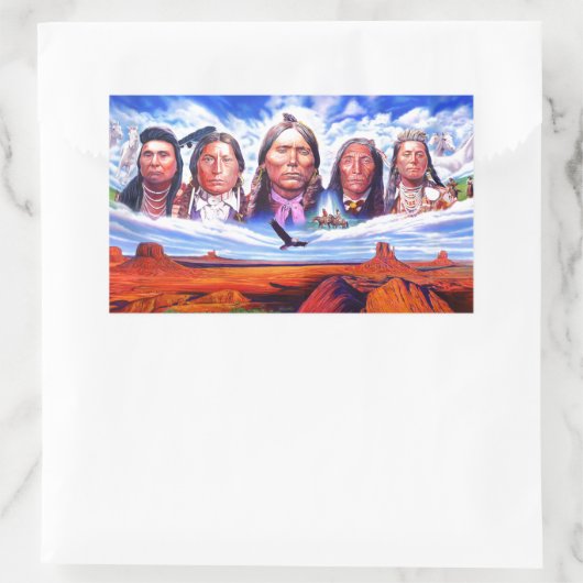 indiase inheemse amerikaanse chefs rechthoekige sticker (Tas)