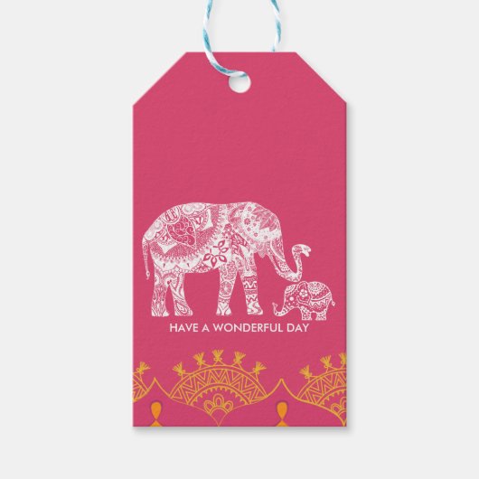 Indiase Inspiratie Cadeaulabel (Voorkant)