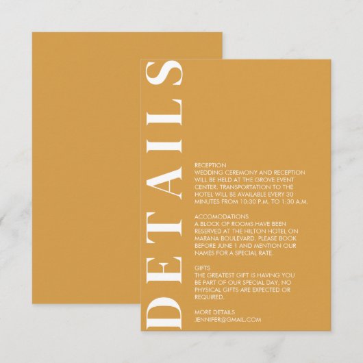 Indiase Kaart voor details over bruiloft (Voorkant / Achterkant)