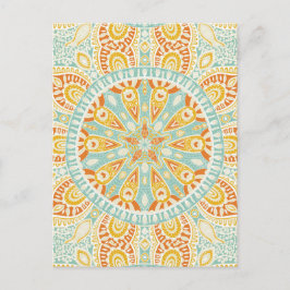 Indiase Kaleidoscoop Kunst Briefkaart