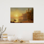 Indiase kano door Albert Bierstadt Poster (Keuken)