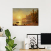 Indiase kano door Albert Bierstadt Poster (Thuiskantoor)