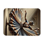 Indiase Kathak-danser Reizen Magneet (Horizontaal)