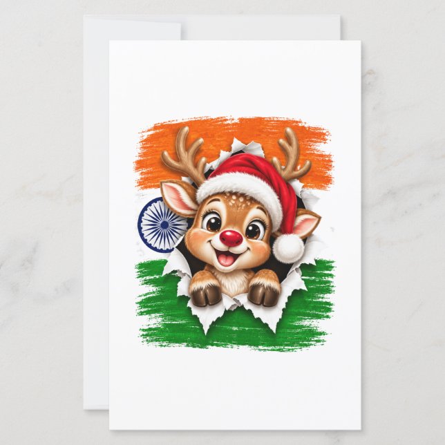 Indiase Kerst Rendier (Voorkant)