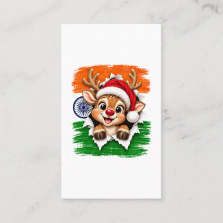 Indiase Kerst Rendier Contactkaartje