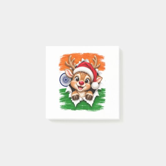 Indiase Kerst Rendier Post-it® Notes (Voorkant)